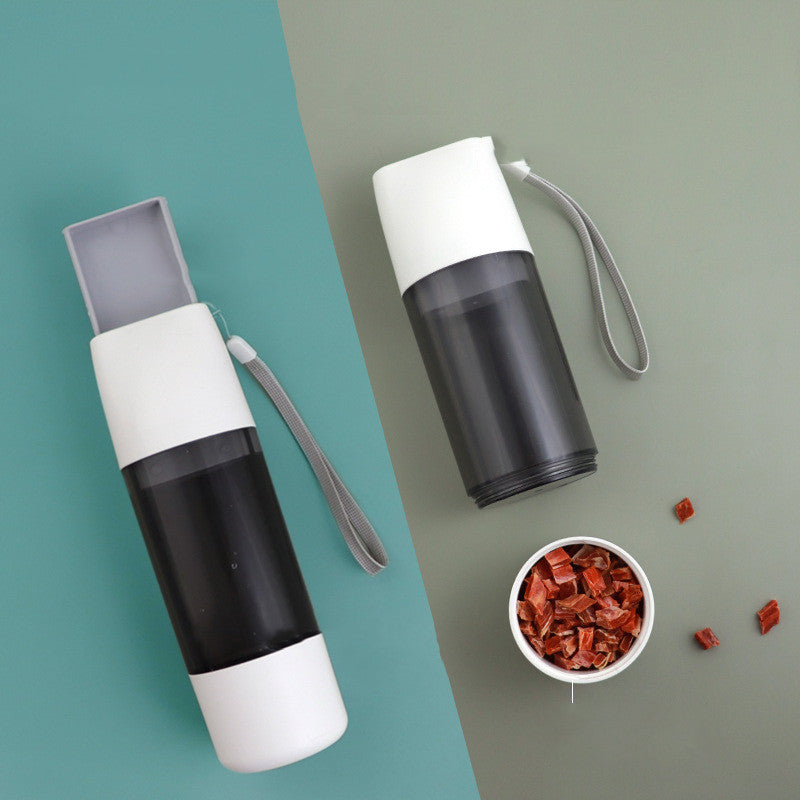 2-in-1 Hunde-Trinkflasche mit Futterfach