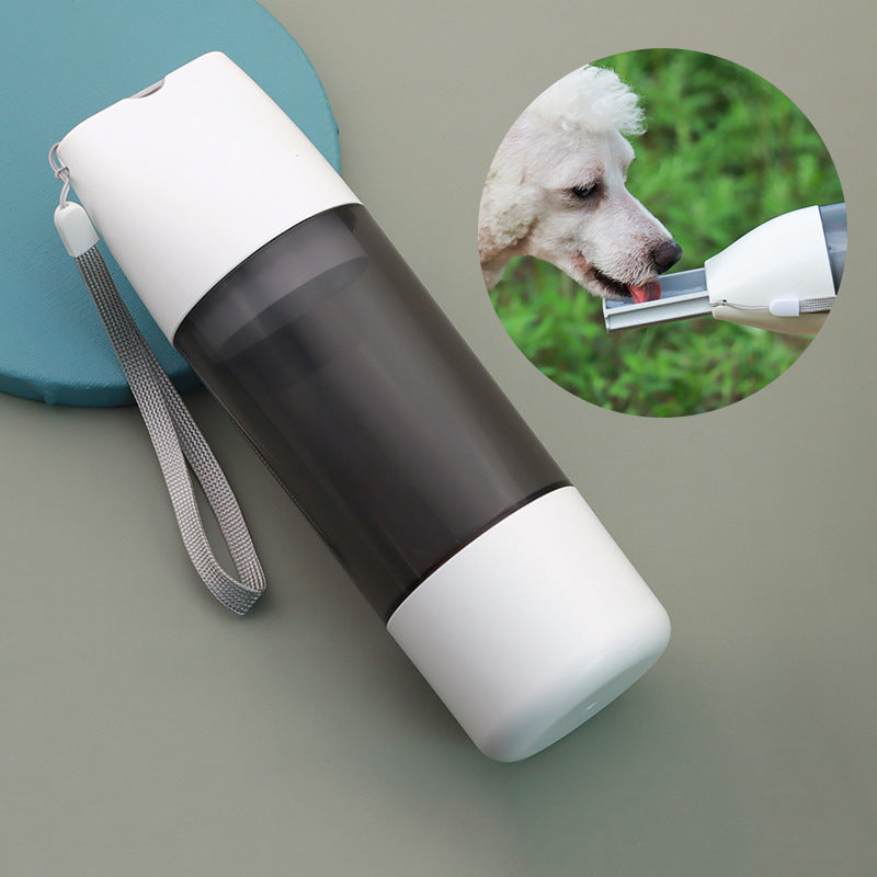 2-in-1 Hunde-Trinkflasche mit Futterfach
